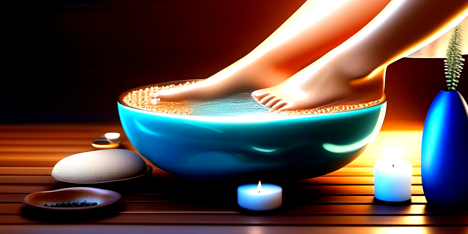 Imagem de pés sendo cuidados em um spa - como fazer spa dos pés